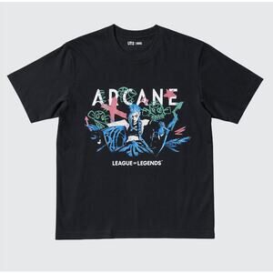 Uniqlo x Riot League of Legends Arcane Jinx Graphic T-shirt in Black